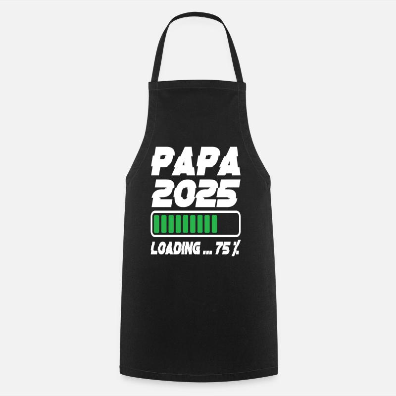 Papa 2025 Loading - Kochschürze - Schwarz