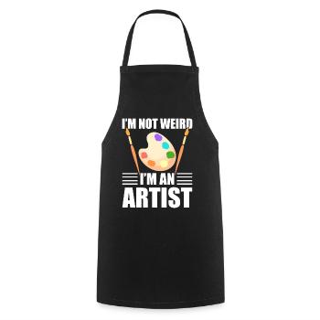 I'm Not Weird I'm An Artist Porträtkünstler - Kochschürze - Schwarz - Vorne - AI Model Male 185 dark (185cm)