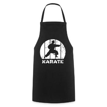 Karateka - Cooking Apron - black - Front - AI Model Male 185 dark (185cm)