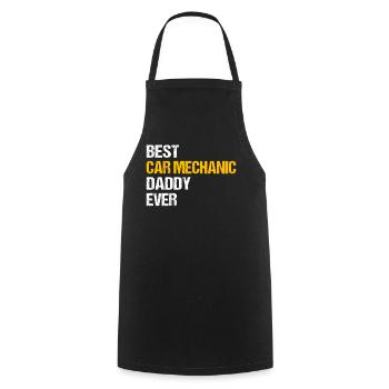 Meilleur Papa Mécanicien Automobile de tous les temps - Papa Mécanicien Automobile - Tablier de cuisine - noir - Devant - AI Model Male 185 dark (185cm)