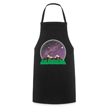 Star gazing Astronomy - Cooking Apron - black - Front - AI Model Male 185 dark (185cm)