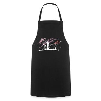 Star gazing Astronomy - Cooking Apron - black - Front - AI Model Male 185 dark (185cm)
