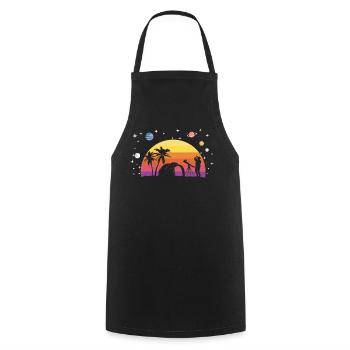 Star gazing Astronomy - Cooking Apron - black - Front - AI Model Male 185 dark (185cm)