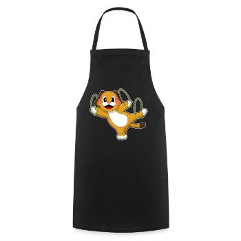 Dog Fitness Hoop Workout Gymnastics - Cooking Apron - black - Front - AI Model Male 185 dark (185cm)