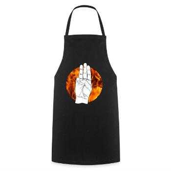 Hand Handzeichen Tribute von Panem Hunger Games - Kochschürze - Schwarz - Vorne - AI Model Male 185 dark (185cm)