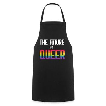 LGBTQ Pride Month - Die Zukunft ist queer - Kochschürze - Schwarz - Vorne - AI Model Male 185 dark (185cm)