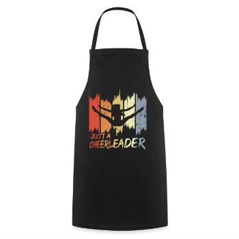 Vintage Cheerleader - Cooking Apron - black - Front - AI Model Male 185 dark (185cm)