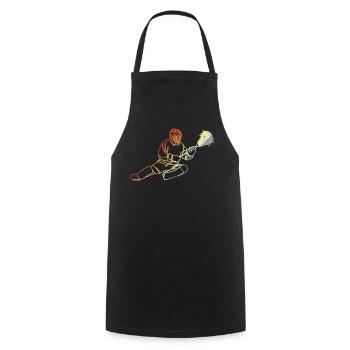 Lacrosse Goaltender Vintage - Cooking Apron - black - Front - AI Model Male 185 dark (185cm)
