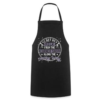 Mon lait du magasin du coin le long de la Voie lactée. - Tablier de cuisine - noir - Devant - AI Model Male 185 dark (185cm)