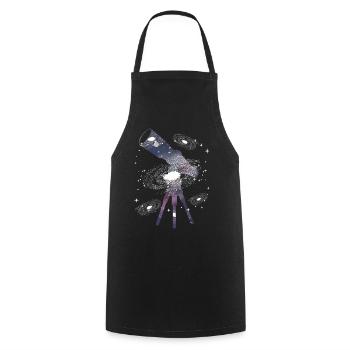 Star gazing - Cooking Apron - black - Front - AI Model Male 185 dark (185cm)