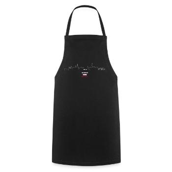 Skyline Amsterdam Heartbeat - Tablier de cuisine - noir - Devant - AI Model Male 185 dark (185cm)