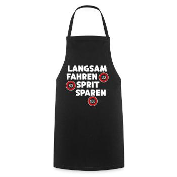 Gas Station Energy Refueling Statement Electricity Drive - Cooking Apron - black - Front - AI Model Male 185 dark (185cm)