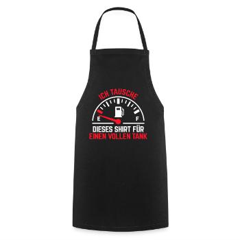 Gas Station Gasoline Refueling Statement Energy Electricity - Cooking Apron - black - Front - AI Model Male 185 dark (185cm)