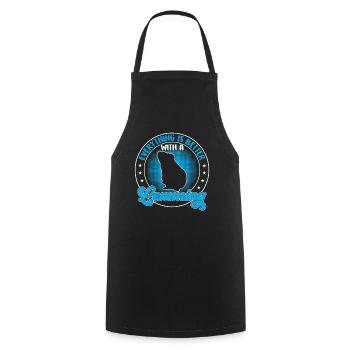 Lemming Vole Everything Better with Lemming - Cooking Apron - black - Front - AI Model Male 185 dark (185cm)