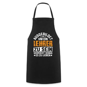 Teacher School Teacher Training Student Teacher - Cooking Apron - black - Front - AI Model Male 185 dark (185cm)