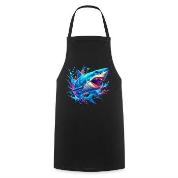 Shark - Cooking Apron - black - Front - AI Model Male 185 dark (185cm)