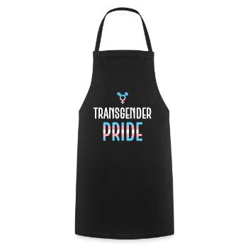 LGBTQ Pride Month - Transgender Pride - Cooking Apron - black - Front - AI Model Male 185 dark (185cm)