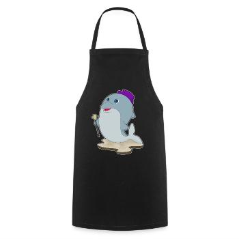 Bâton de marche Dolphin Pensioner - Tablier de cuisine - noir - Devant - AI Model Male 185 dark (185cm)