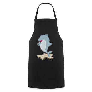 Chant Dolphin Singer Microphone - Tablier de cuisine - noir - Devant - AI Model Male 185 dark (185cm)