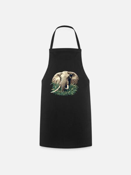 Elefanten Elefant - Kochschürze - Schwarz