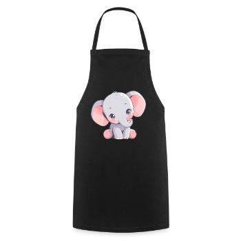Elephant Elephant - Cooking Apron - black - Front - AI Model Male 185 dark (185cm)