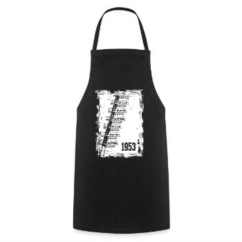 Football 1953 Dresde Ancien Stade Lumières - Tablier de cuisine - noir - Devant - AI Model Male 185 dark (185cm)