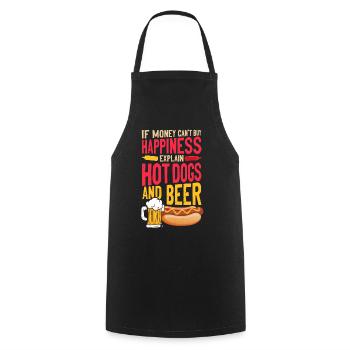 Hot Dog Adult Beer If Money Can't - Kochschürze - Schwarz - Vorne - AI Model Male 185 dark (185cm)