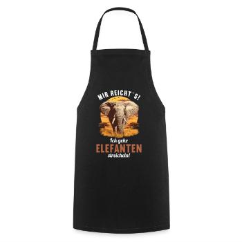 Elephant Elephant - Cooking Apron - black - Front - AI Model Male 185 dark (185cm)