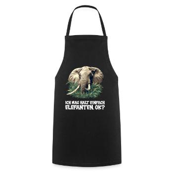 Elephant Elephant - Cooking Apron - black - Front - AI Model Male 185 dark (185cm)