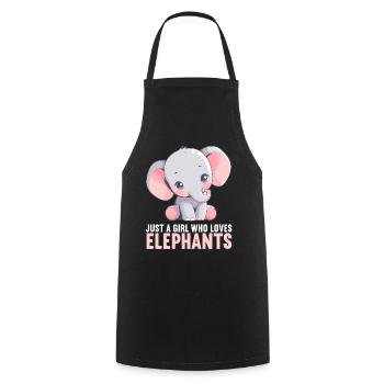 Elephant Elephant - Cooking Apron - black - Front - AI Model Male 185 dark (185cm)