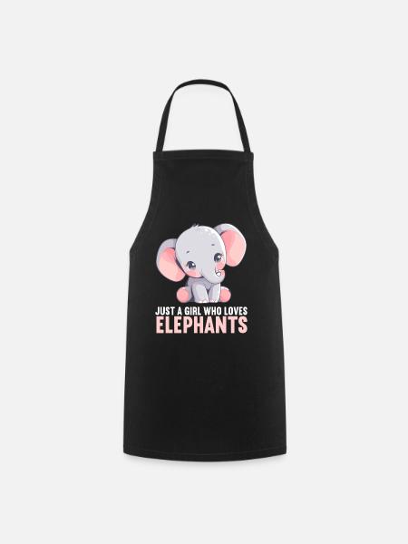 Elefanten Elefant - Kochschürze - Schwarz