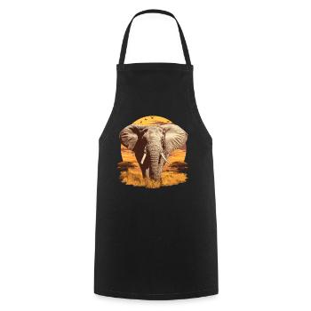 Elephant Elephant - Cooking Apron - black - Front - AI Model Male 185 dark (185cm)