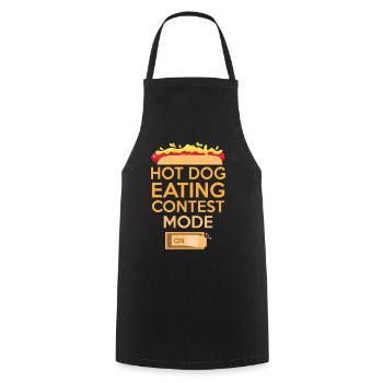 Hot-dog Adulte Manger des hot-dogs - Tablier de cuisine - noir - Devant - AI Model Male 185 dark (185cm)
