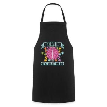 School Psych Behavior It's What We Do Counseling - Cooking Apron - black - Front - AI Model Male 185 dark (185cm)