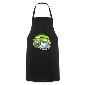 Hot Tea Earl Grey Girlie Coffee Lover Hot Drinks - Cooking Apron - black - Front - AI Model Male 185 dark (185cm)