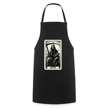 Tarot Card Death XIII, Tarot Card Grim Reaper - Cooking Apron - black - Front - AI Model Male 185 dark (185cm)