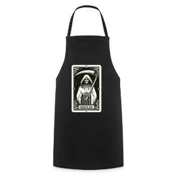 Tarot Card Death XIII, Tarot Card Grim Reaper - Cooking Apron - black - Front - AI Model Male 185 dark (185cm)