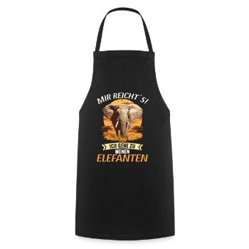 Elephant Elephant - Cooking Apron - black - Front - AI Model Male 185 dark (185cm)