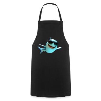 Hai Haifisch Tigerhai Grauhai Haie Weißer Hai - Kochschürze - Schwarz - Vorne - AI Model Male 185 dark (185cm)