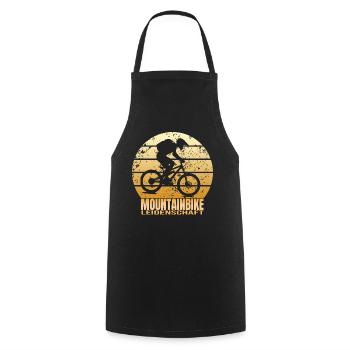 Mountainbike Leidenschaft - Kochschürze - Schwarz - Vorne - AI Model Male 185 dark (185cm)