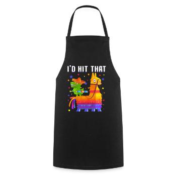 Funny Meme Zitat Taco Mexican Party, Fiesta Mexiko - Kochschürze - Schwarz - Vorne - AI Model Male 185 dark (185cm)