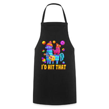 Funny Meme Zitat Taco Mexican Party, Fiesta Mexiko - Kochschürze - Schwarz - Vorne - AI Model Male 185 dark (185cm)