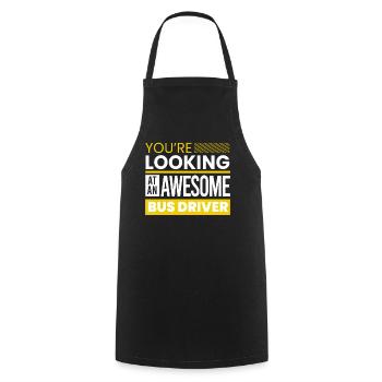 drôle de chauffeur de bus scolaire chauffeur de bus scolaire disant cadeau - Tablier de cuisine - noir - Devant - AI Model Male 185 dark (185cm)
