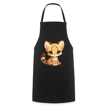 Chats dorés Chat doré - Tablier de cuisine - noir - Devant - AI Model Male 185 dark (185cm)