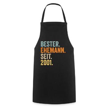 Valentinstag Bester Ehemann Seit 2001 - Kochschürze - Schwarz - Vorne - AI Model Male 185 dark (185cm)