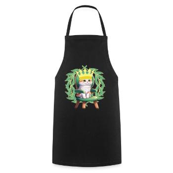 Chat Chats Chaton Princesse Enfants Enfant - Tablier de cuisine - noir - Devant - AI Model Male 185 dark (185cm)