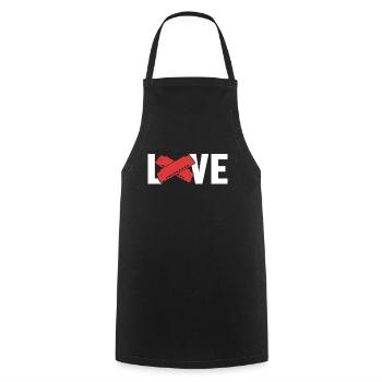 Love Mouth Harp Harmonist Harmonicist - Cooking Apron - black - Front - AI Model Male 185 dark (185cm)