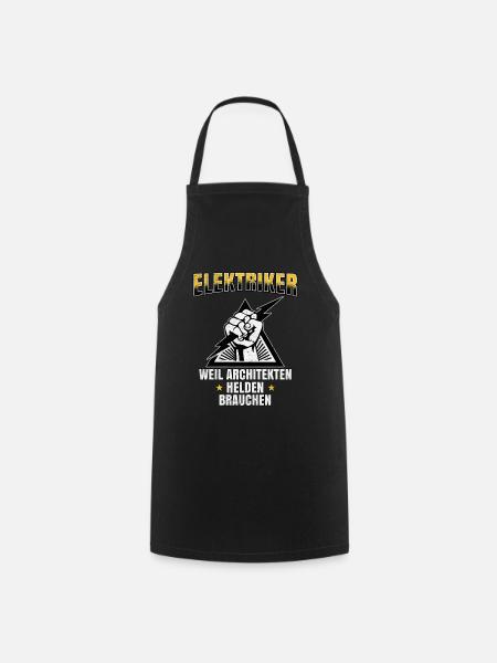 Les électriciens héros de la fierté et de l’humour des architectes - Tablier de cuisine - noir