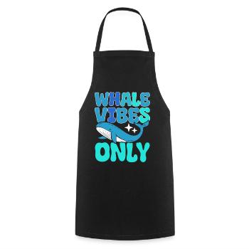 Walliebhaber Walexperte Whale Watching - Kochschürze - Schwarz - Vorne - AI Model Male 185 dark (185cm)