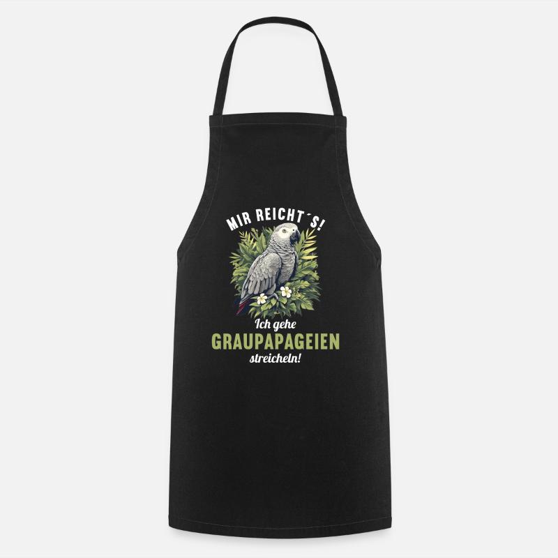 Graupapageien Graupapagei - Kochschürze - Schwarz